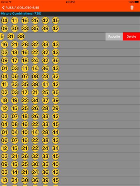 russia results 6/45 hot and cold